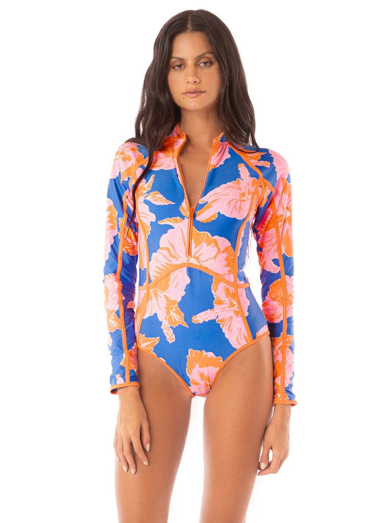 Magnolia Mirage Cardi One Piece - Bright Blue
