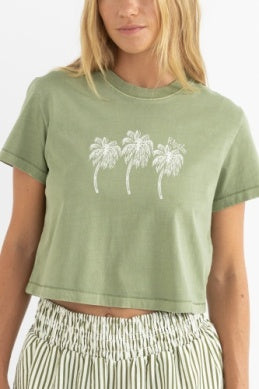 Palms Crop Crew Tee - Palm