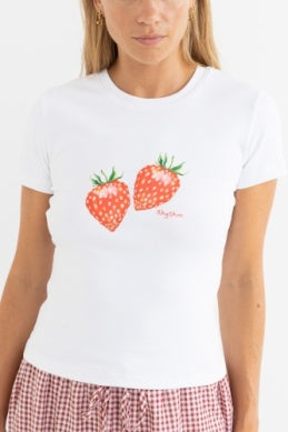 Strawberry Everyday Tee - White