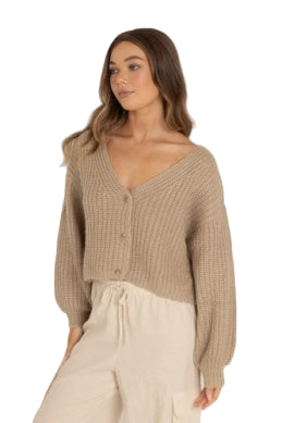 Eadie Oversized Knit Cardigan - Cream