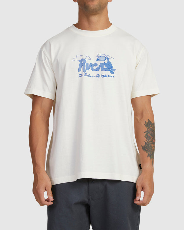 Tropicana Short Sleeve Tee T-Shirt- Antique White