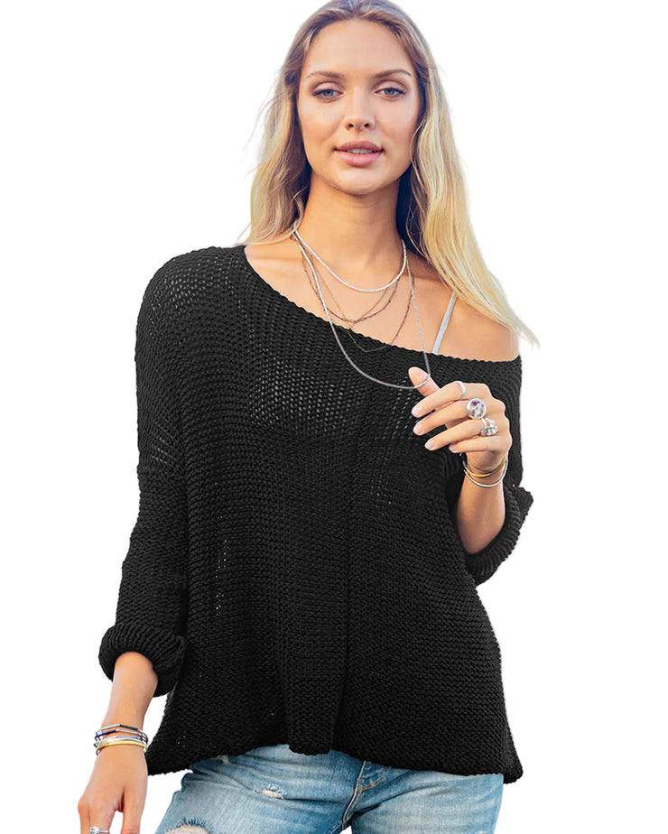 Key West Chunky Crew Cotton - Black