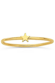 Gypsy Life Star Stacking Ring - Yellow Gold-Filled