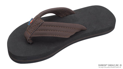 The Grombow - Soft Rubber Top Sole - Brown Strap/Pinline Black - 101ST000-BRBK