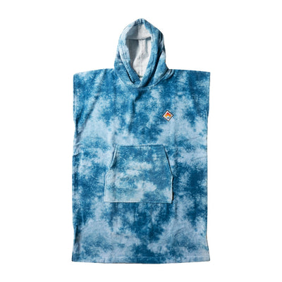 Changing Towel Poncho - Blue Tie Dye