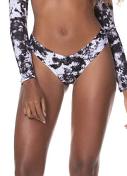 Ebony Black Journey Double V Bikini Bottom - Cheeky Cut