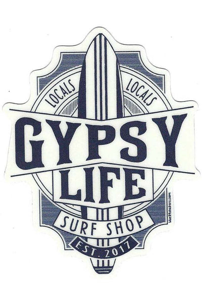 Gypsy Life Surf Shop Sticker - Headliner Surfboard