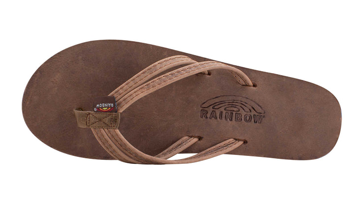 Women's The Sandpiper - Luxury Leather Single Layer Arch Support Double Narrow 1/3" Strap - Nogales Wood