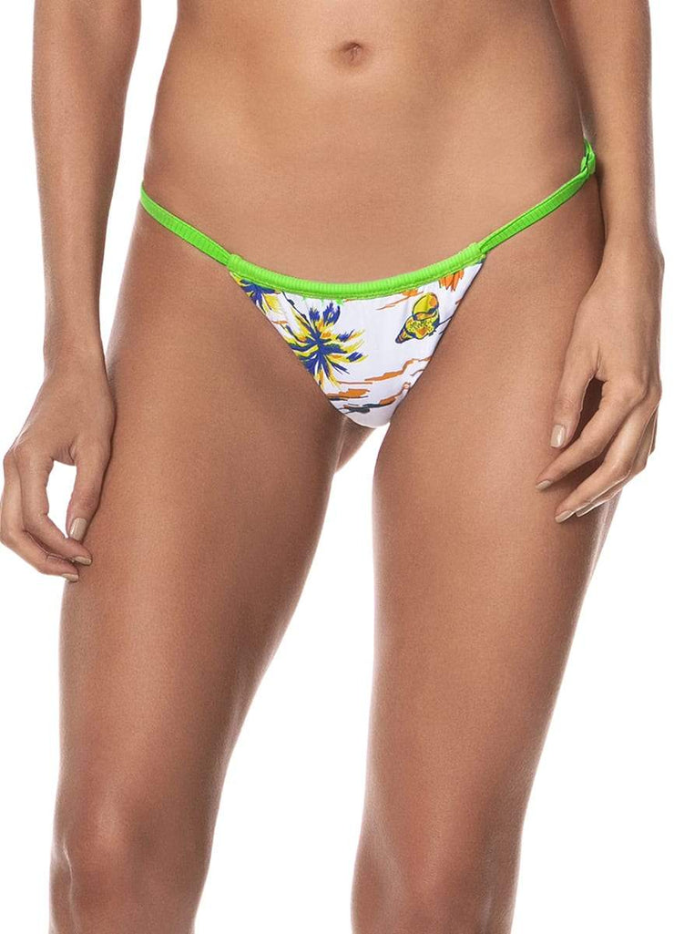 Limeade Green Frisky Single Strap Bikini Bottom - Cheeky Cut