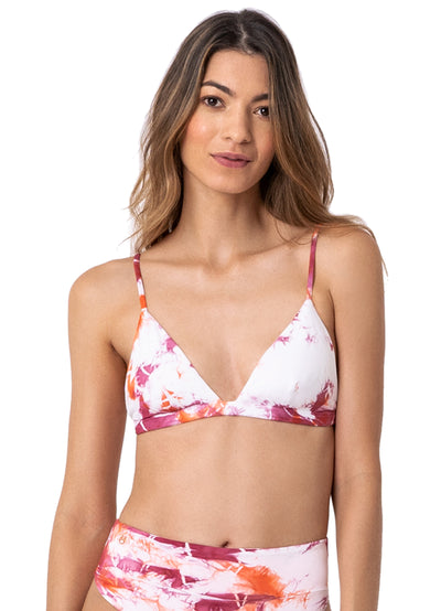 Pink Lollipop Elle - Fixed Triangle Top - Multicolor Tie Dye