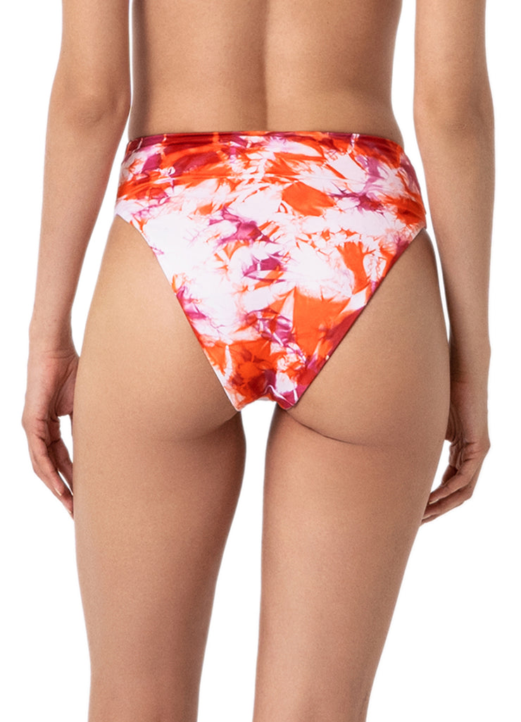 Pink Lollipop Lola - High Rise/High Leg Bottom - Cheeky Cut - Multicolor Tie Dye