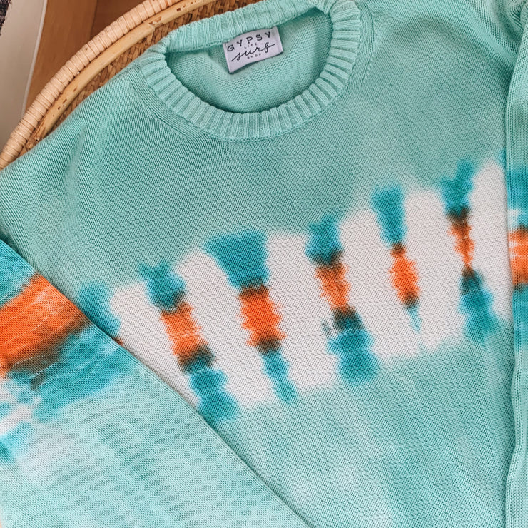 Gypsy Life Surf Shop Tie Dye Sweater - Shibori Stripe