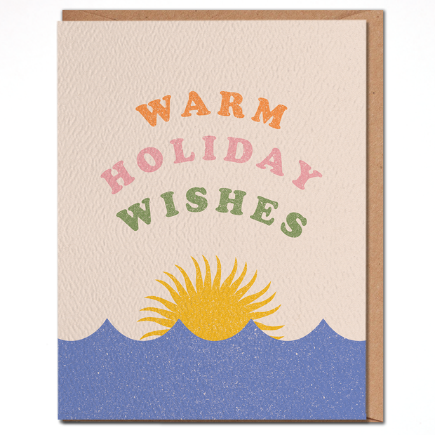 Warm Holiday Wishes Christmas Card
