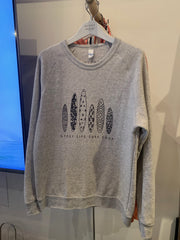 Gypsy Life Surf Shop - Quiver Collection - Eco-Fleece Sweatshirt - Light Grey