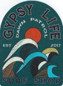Gypsy Life Surf Shop Sticker - Campari Waves