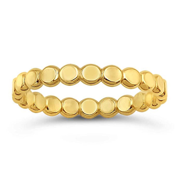 Gypsy Life Flatten Bead Ring - Gold Filled - 2.5mm