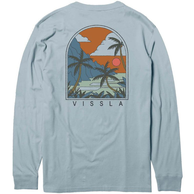 Bluffs Long Sleeve Pocket Tee - Ice Blue