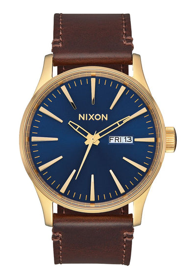 Sentry Leather - Polished Gold / Navy Sunray