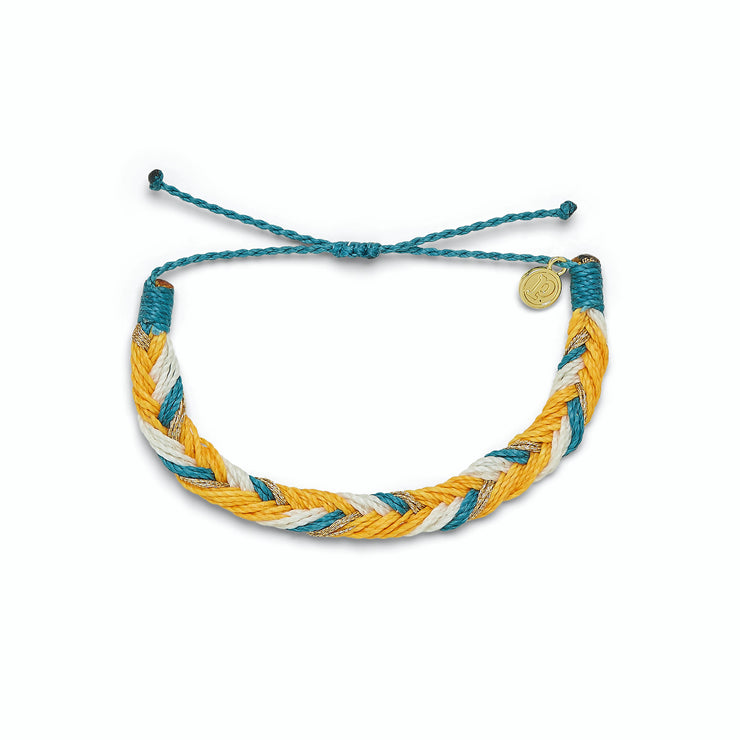 Fishtail Braid Gold Bracelet - Sunshine