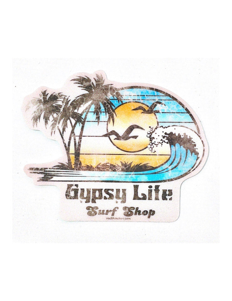 Gypsy Life Surf Shop Sticker - Back In The Day