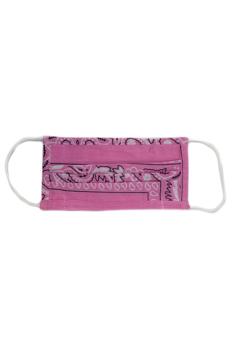 Pink Bandana Face Mask