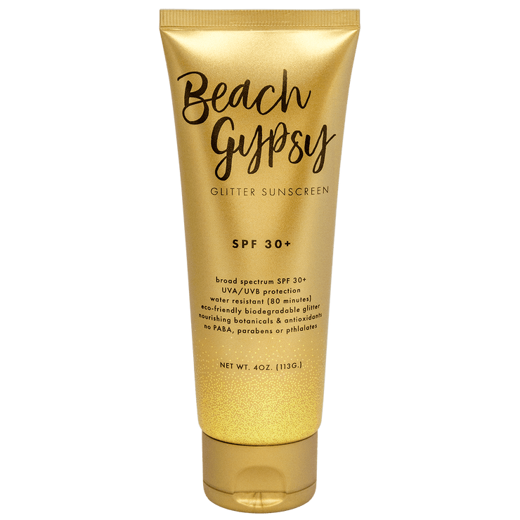 Beach Gypsy SPF 30+ with Gold Glitter - 4 oz.