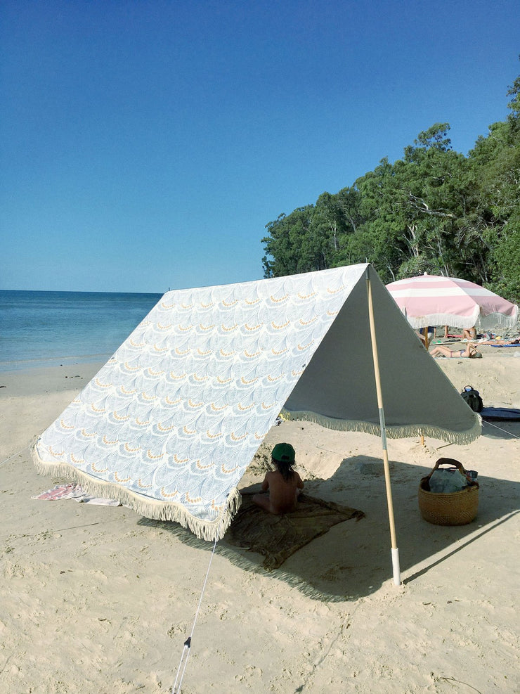 Slate Block Print Beach Tent