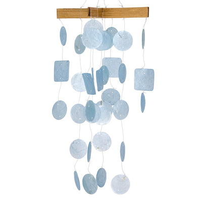 Mini Capiz Chime - Light Blue