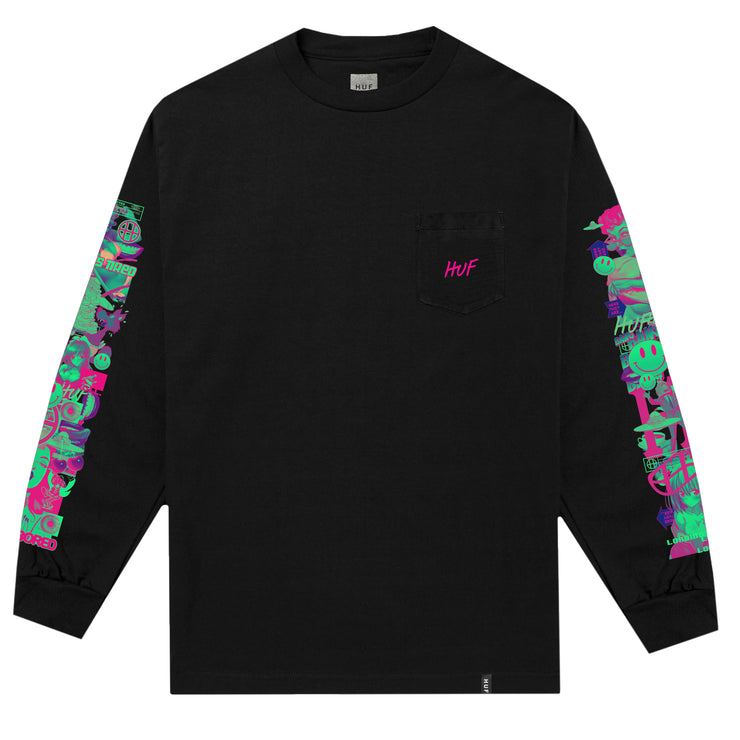 Short Term Long Sleeve Pocket Tee - Black