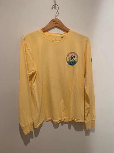 Gypsy Life Surf Shop - Wirery Palms - Dyed Ringspun Long Sleeve Tee - Butter