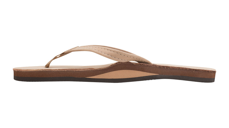 Women's Single Layer Premier Leather with Arch Support and a Narrow Strap - Sierra Brown - 301ALTSN-SRBR