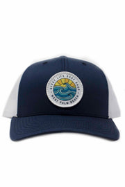 Gypsy Life Surf Shop Hat - Navy/White with White Trim on Logo
