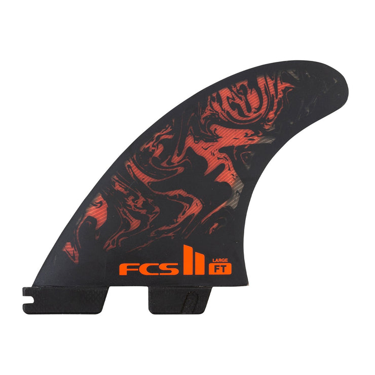 FCS II Filipe Toledo PC Tri Fins - Large - Black/Red