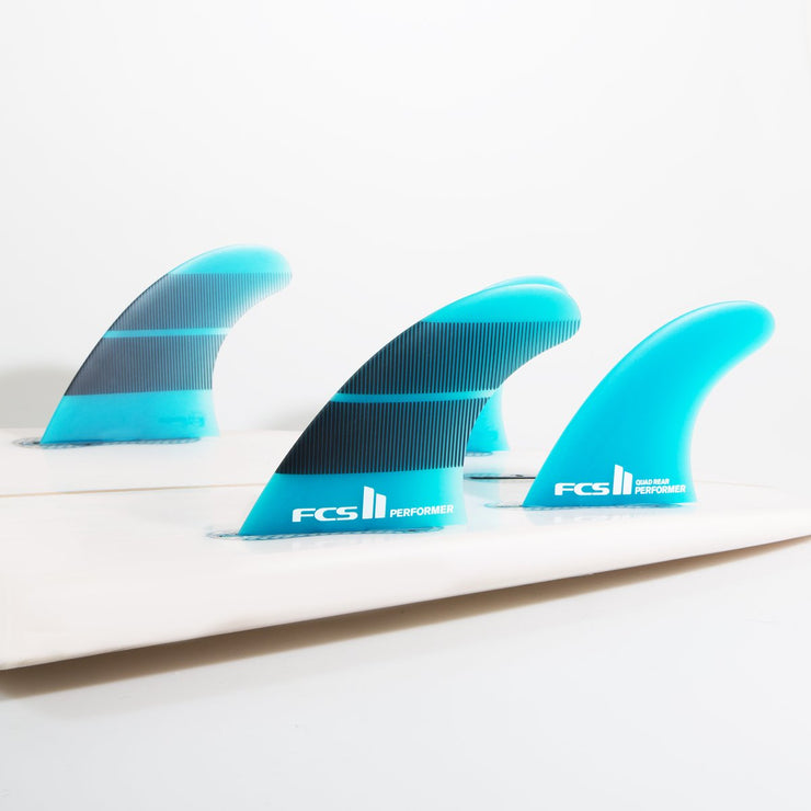 FCS II Performer Neo Glass Tri-Quad Fins - Teal