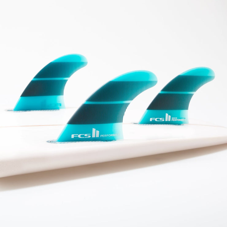 FCS II Performer Neo Glass Tri-Quad Fins - Teal