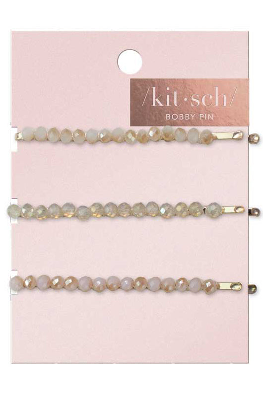Beaded Bobby Pins - Blush/Mauve