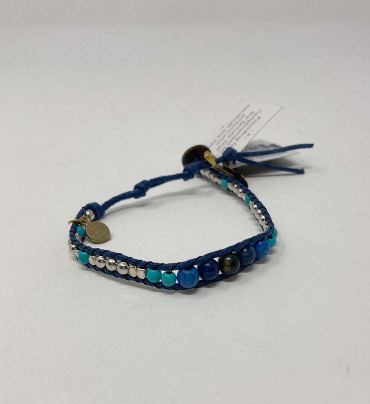 Lotus and Luna Blue Stone Classic Bracelet