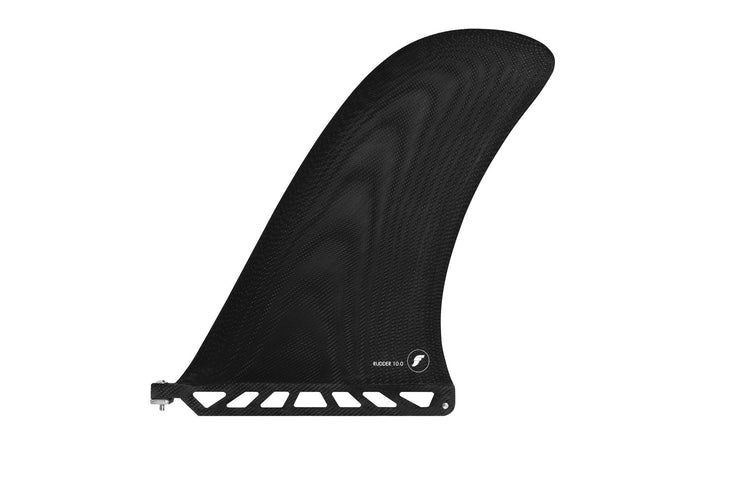 Rudder 10" - Single Fin / X-Large Longboard / Pivot Template - Black