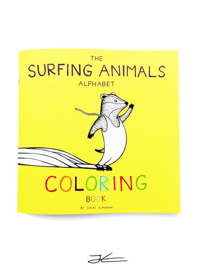 The Surfing Animals - Alphabet Coloring Book