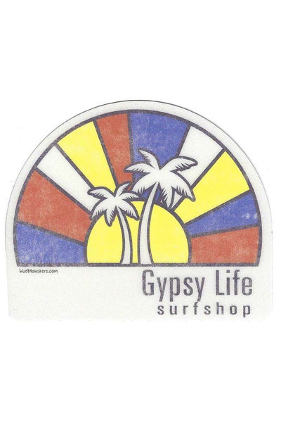 Gypsy Life Surf Shop Sticker - Smeagul Sunray/Palms