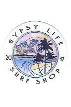 MINI Gypsy Life Surf Shop Sticker - Catching Up Beach Scene