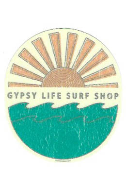 Gypsy Life Surf Shop Sticker - Ground Swell V3 Sun/Waves