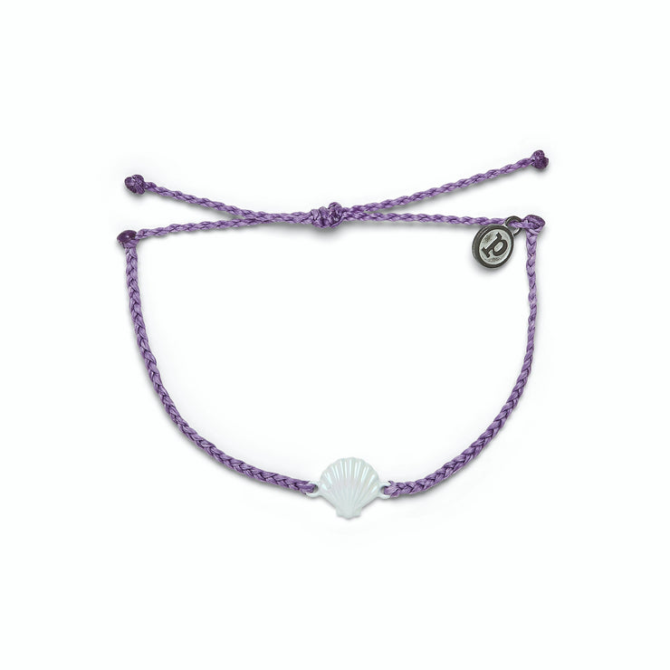 Iridescent White Shell Bracelet - Light Purple
