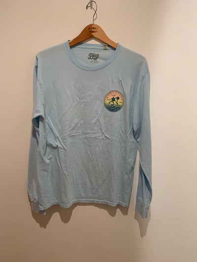 Gypsy Life Surf Shop - Wirery Palms - Dyed Ringspun Long Sleeve Tee - Powder