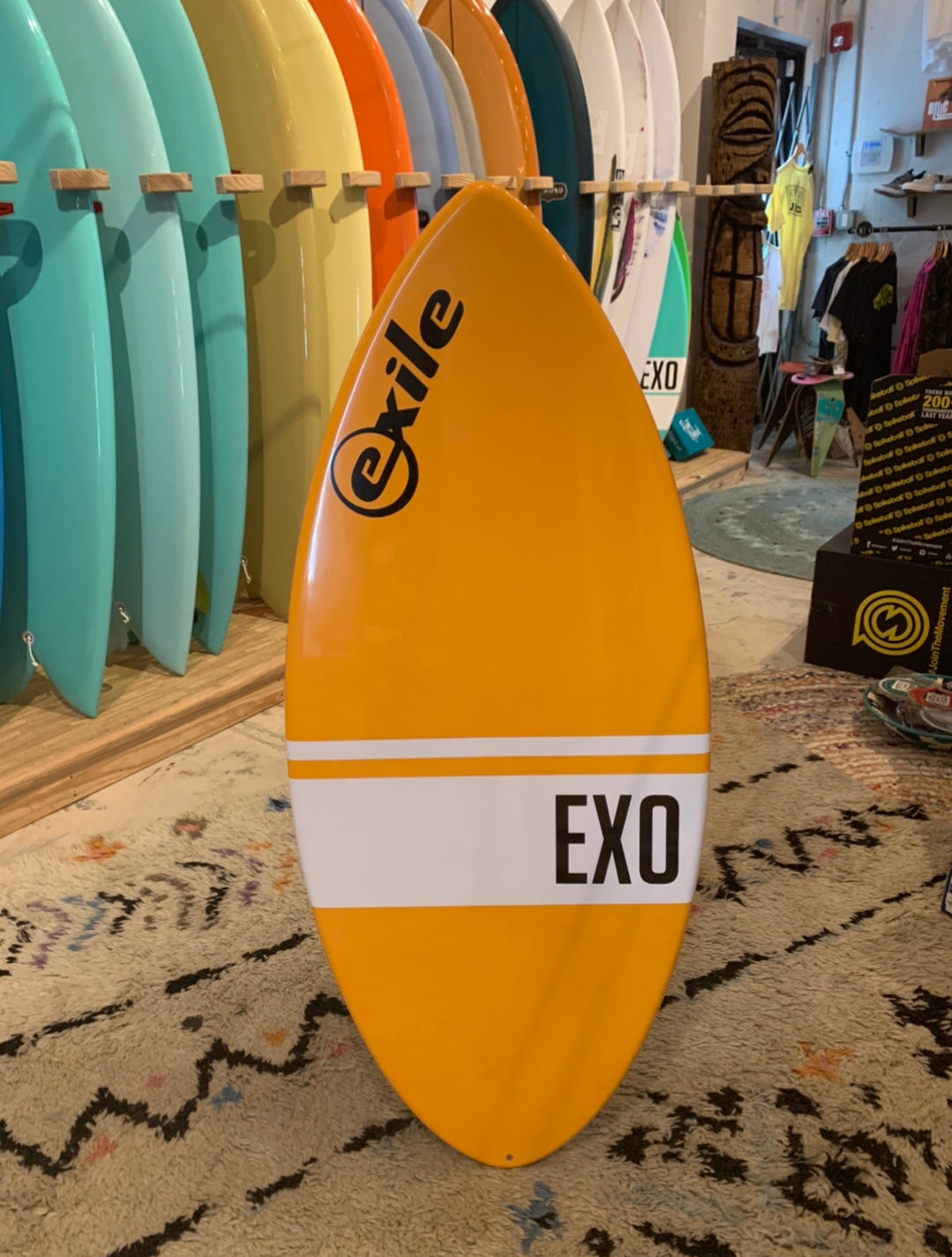 Exile Skimboard - EX0 Medium - Orange with White Stripes – Gypsy