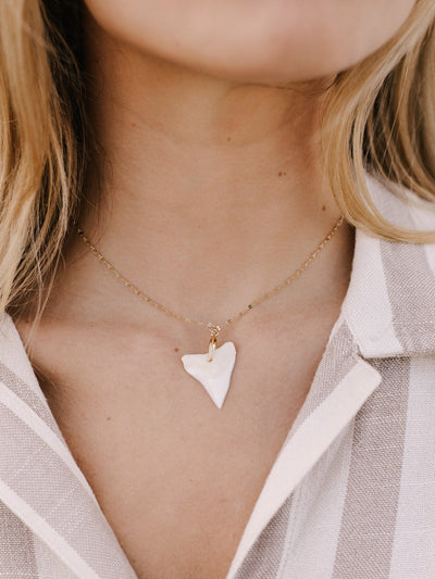 Shark's Tooth Necklace - White