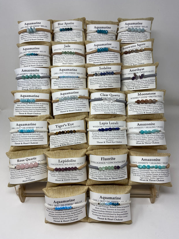 Macrame & Gemstone Bracelets - Assorted