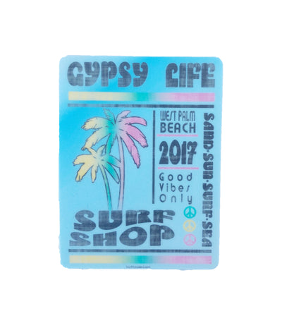 Gypsy Life Surf Shop Sticker - Portabella Palms