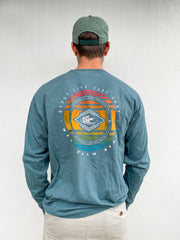 Gypsy Life Surf Shop - Long Sleeve Tee - Implement Waves - Teal