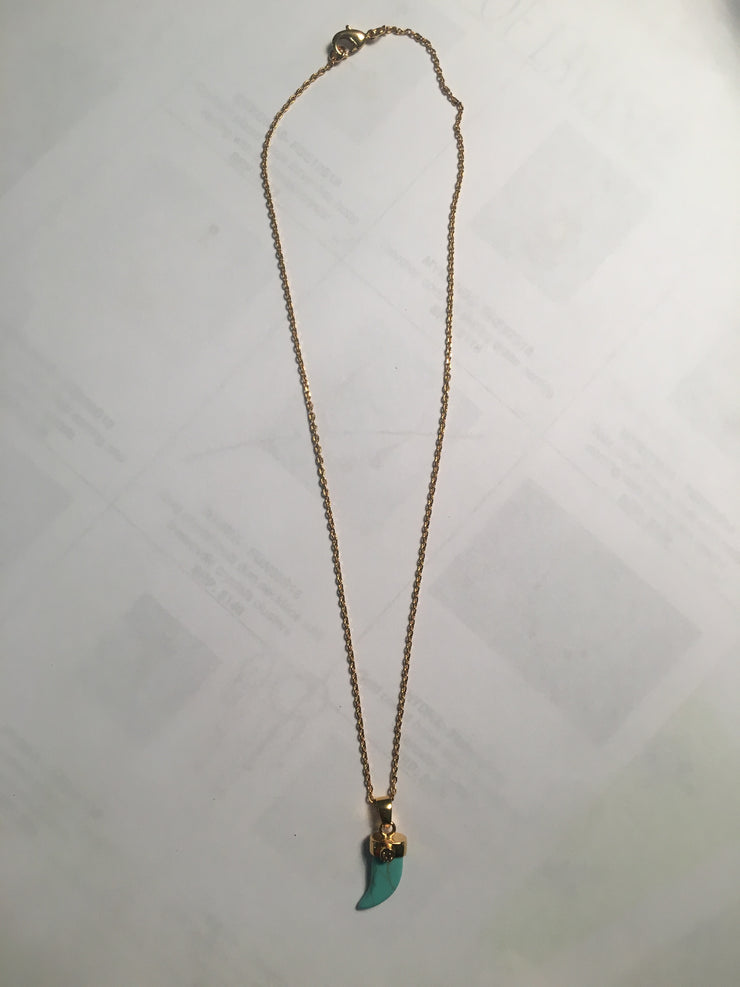 Greek Isles Collection - Turquoise Tooth Necklace